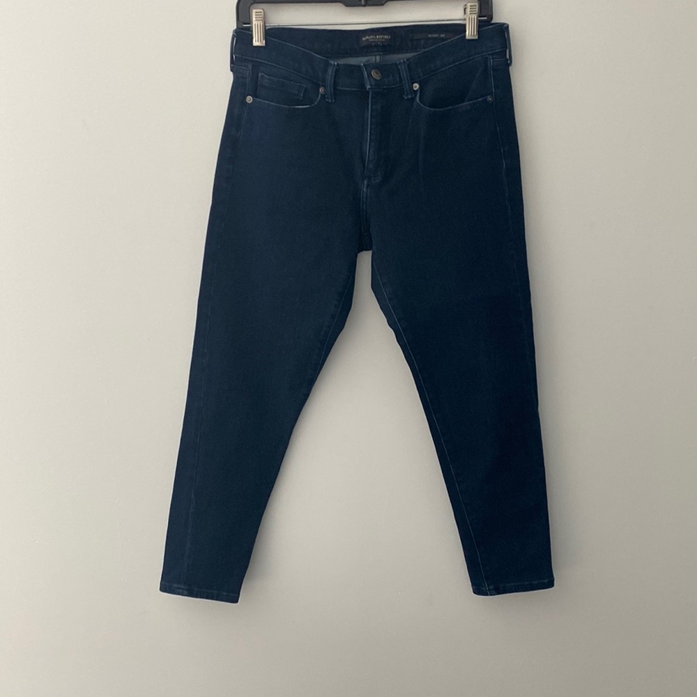 Banana Republic skinny premium dark blue jeans 30 petite worn twice